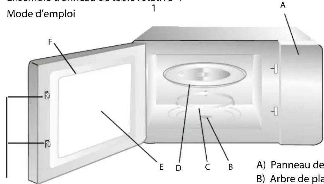 TOSHIBA MWMG20P(BK) - Noms des pièces et accessoires du four - 1