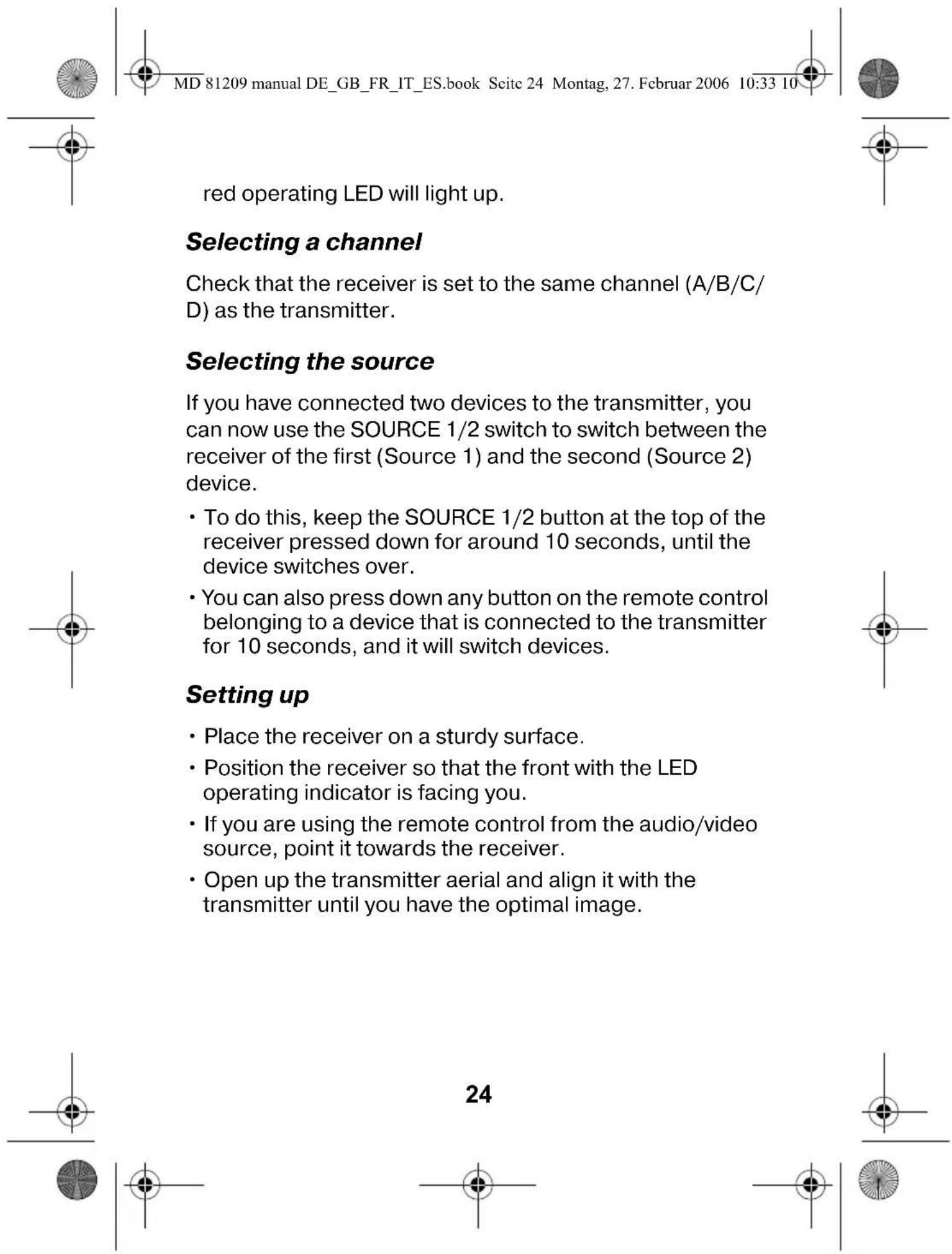 MEDION LIFE S65002 (MD 82044) - Connecting the mains adapter - 8