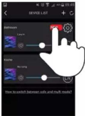 DEVICE LIST Bathroom New kitchen No swing How to switch between sofa and mix mode?