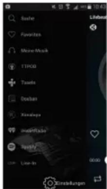 Beefe Favorites Micro Music FTP/CD Taste Doctan Xinalepe iHeartRadio Spotify Live-In 00:00 Einstellungen