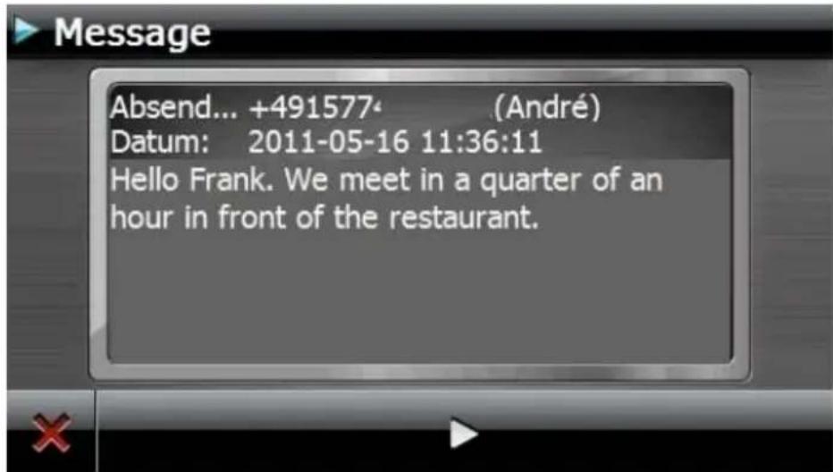 MEDION GoPal P5260 M40 - Lire ou se faire lire des messages entrants - 1