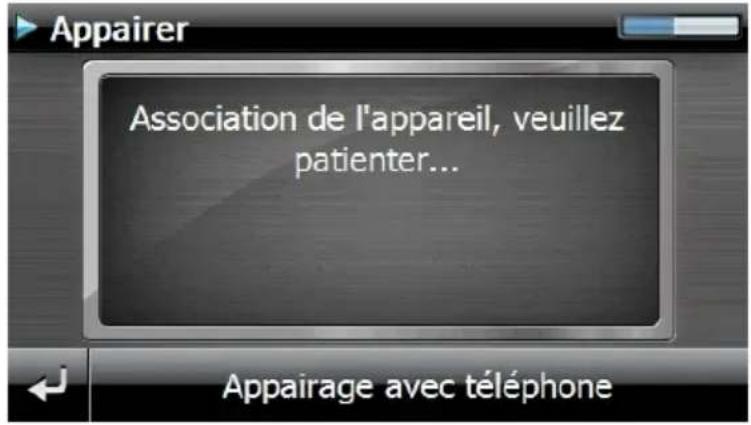 Appairer Association de l'appareil, veuillez patienter... Appairage avec téléphone