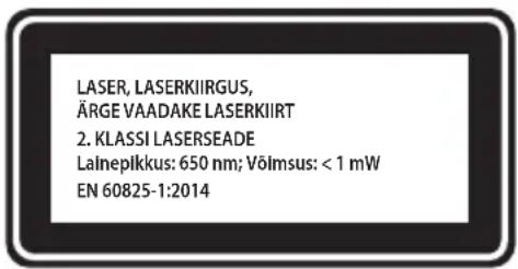 Graphite 59G812 - LASERSEADME OHUTUSE ALUSED - 2