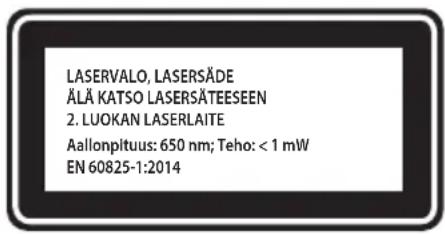 Graphite 59G812 - LASERLAITTEENTURVALLISUUSMAÄRÄYKSET - 2