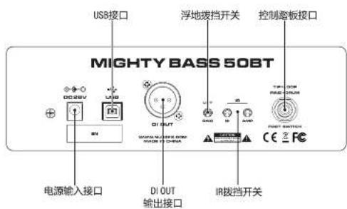 NUX Mighty Bass 50BT - 控制面板 - 1