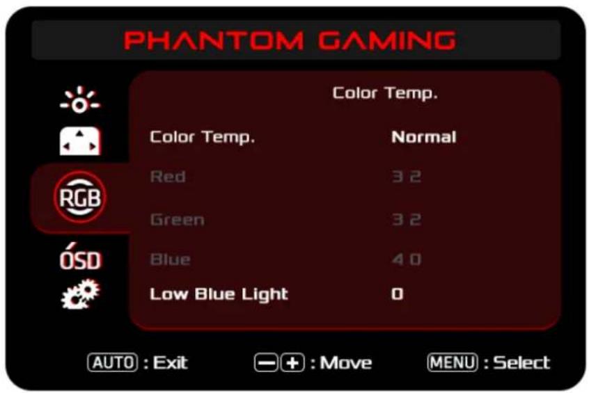 ASROCK PG27F15RS1A - Menus OSD (Les descriptions pour le contrôle des fonctions) - 3