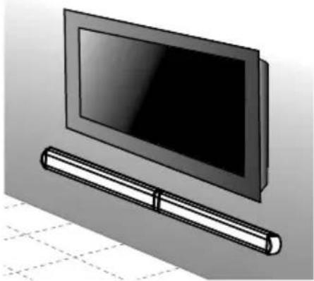 MEDION LIFE E64058 (MD 80022) - Utilisation comme barre de son fi xée au mur - 1