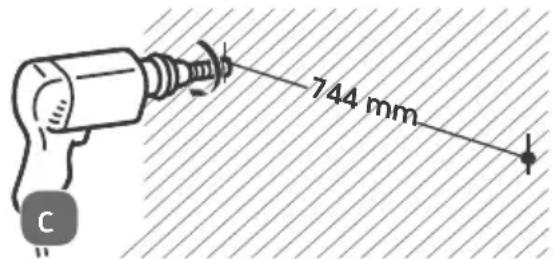 744 mm C