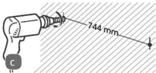 744 mm C