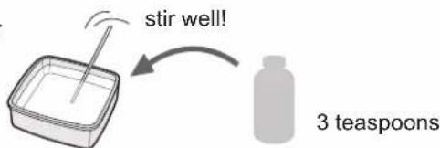 stir well! 3 teaspoons