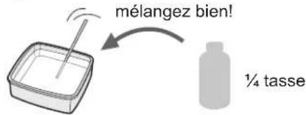 mélangez bien! ¼ tasse