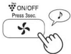ON/OFF Press 3sec.
