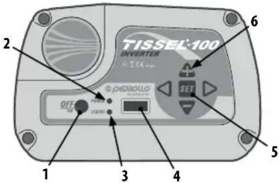 Pedrollo TISSEL100 - DESCRIZIONE PANNELLO DI CONTROLLO - 1