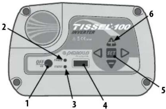 Pedrollo TISSEL100 - ОПИСАНИЕ ПАНЕЛИ УПРАВЛЕНИЯ - 1