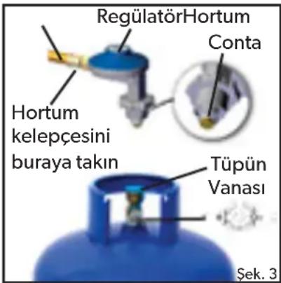 CADAC Grillo Chef 40 - Gaz bağlantısının kesilmesi ve gaz kaynağının değiştirilmesi - 2