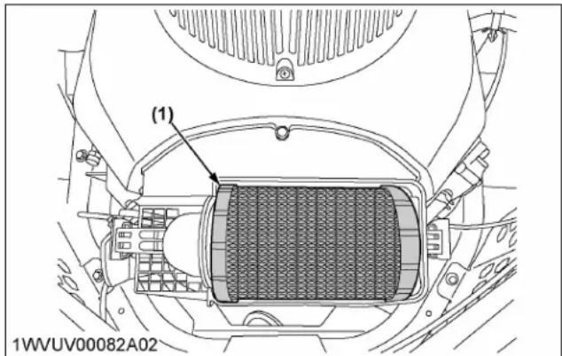 KUBOTA Z242KH - Remplacement de l'élément papier de filtre à air (Z242KH, Z252KH) - 2