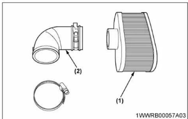 KUBOTA Z242KH - Remplacement de l'élément papier de filtre à air (Z242KW, Z252KW) - 3