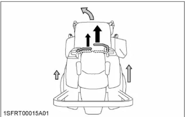 KUBOTA Z242KH - Virage normal à gauche : - 1