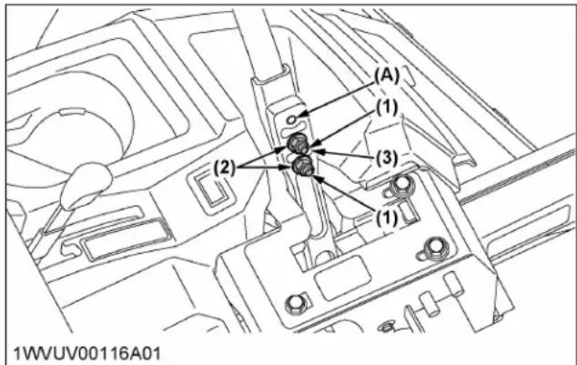 KUBOTA Z242KH - Position du levier (rapide ou lent) - 1