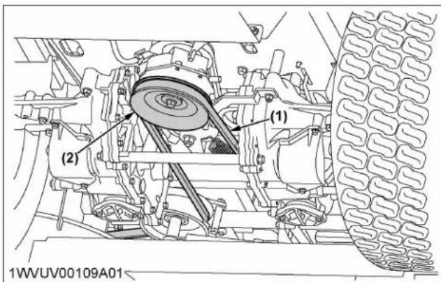 KUBOTA Z242KW - Démontage du plateau de COUPE - 3