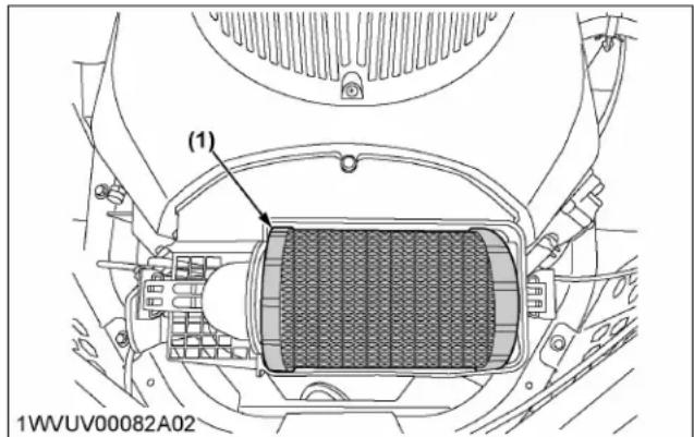 KUBOTA Z252KH - Remplacement de l'élément papier de filtre à air (Z242KH, Z252KH) - 2