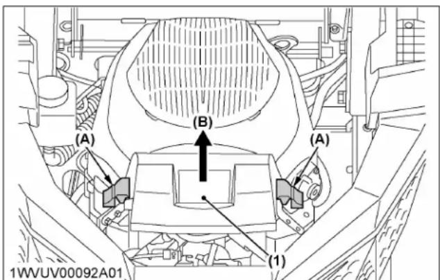 KUBOTA Z252KH - Remplacement de l'élément papier de filtre à air (Z242KH, Z252KH) - 1