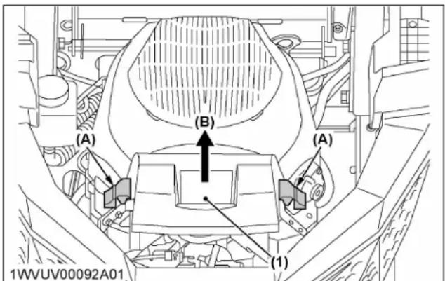 KUBOTA Z252KW - Remplacement de l'élément papier de filtre à air (Z242KH, Z252KH) - 1