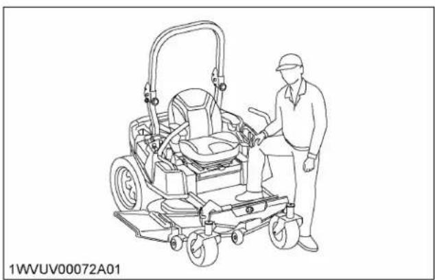 KUBOTA Z252KW - MONTER Et descendre de la machine en toute sécurité - 1