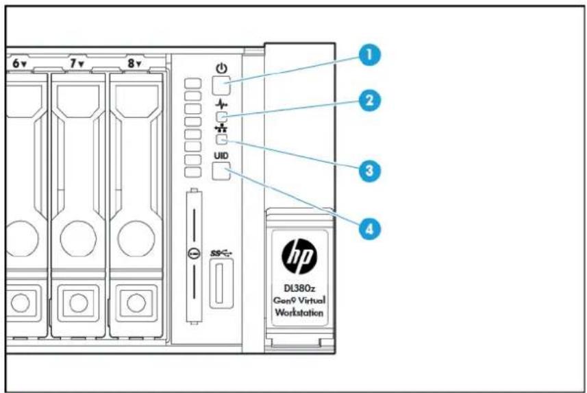 HP ScanJet 5000 s4 - Voyants et boutons du panneau avant - 1