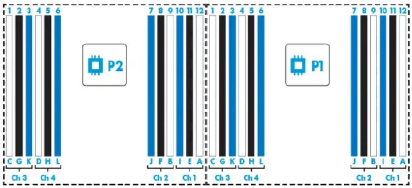 HP ScanJet 5000 s4 - Emplacements des connecteurs DIMM - 1