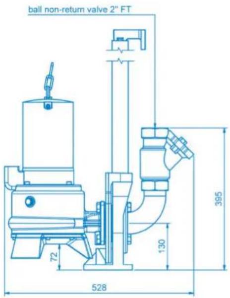 Sanibroyeur Sanipump ZPG 71 - Appendix B: Pump dimensions - 1