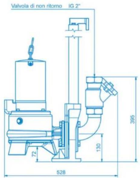 Sanibroyeur Sanipump ZPG 71 - Posizionamento con anello di supporto a pavimento - 1