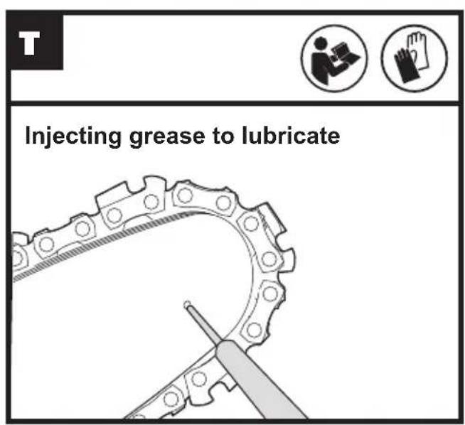Injecting grease to lubricate
