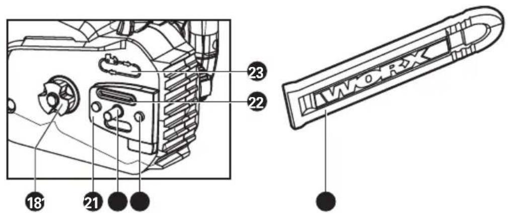 Technical diagram of a car interior with numbered components and a labeled tool or device component.