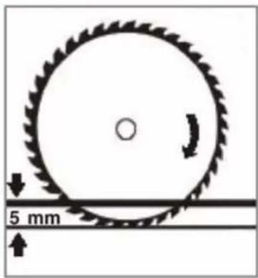Holzmann KAP 305JL - Max. Schnitttiefe einstellen - 1