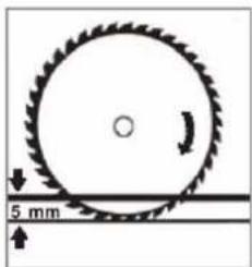 Holzmann KAP 305JL - Réglage de la profondeur de coupe: - 1