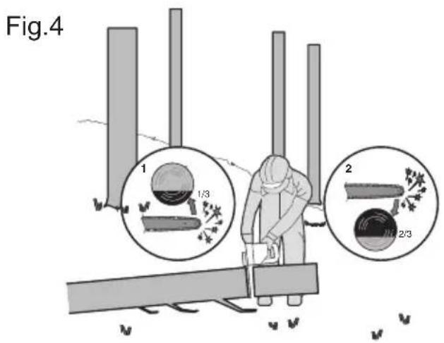 WORX WG384E.9 - Bucking a log - 2