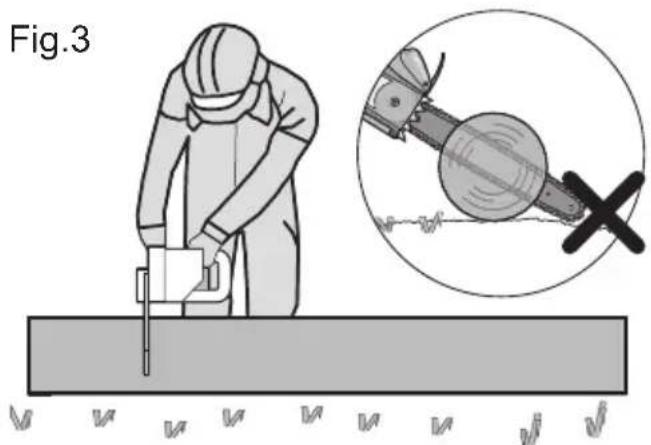 WORX WG384E.9 - Bucking a log - 1