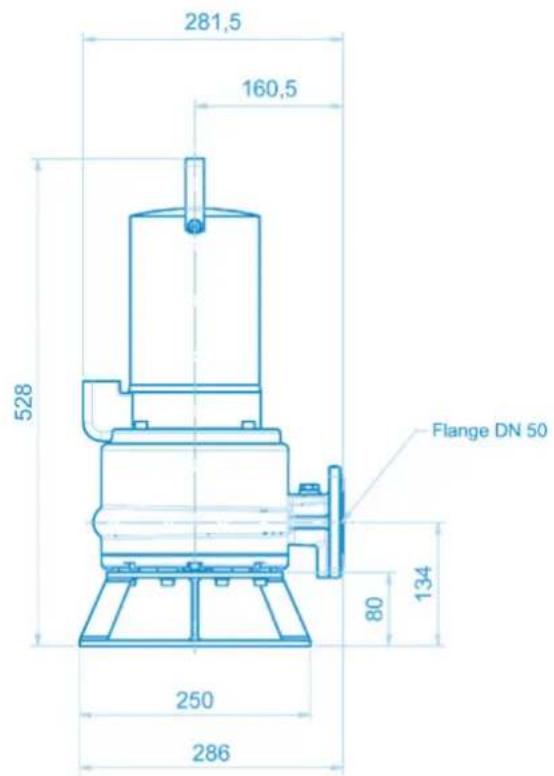 Sanibroyeur Sanipump ZFS 71 - Montagem do poço com tubo condutor Instalação com anel de suporte de piso - 2
