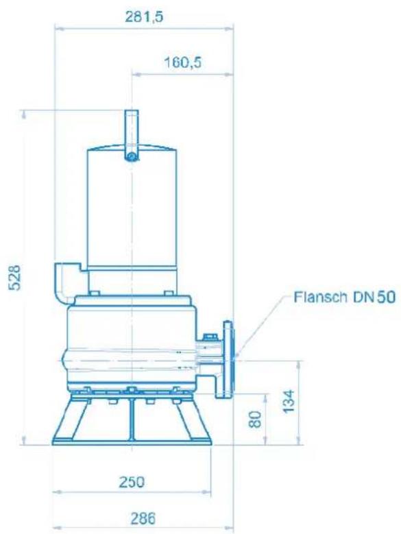 Sanibroyeur Sanipump ZFS 71 - Anhang C : Pumpenabmessungen - 2