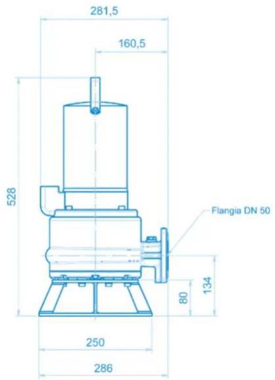 Sanibroyeur Sanipump ZFS 71 - Allegato C: Dimensioni della pompa - 2