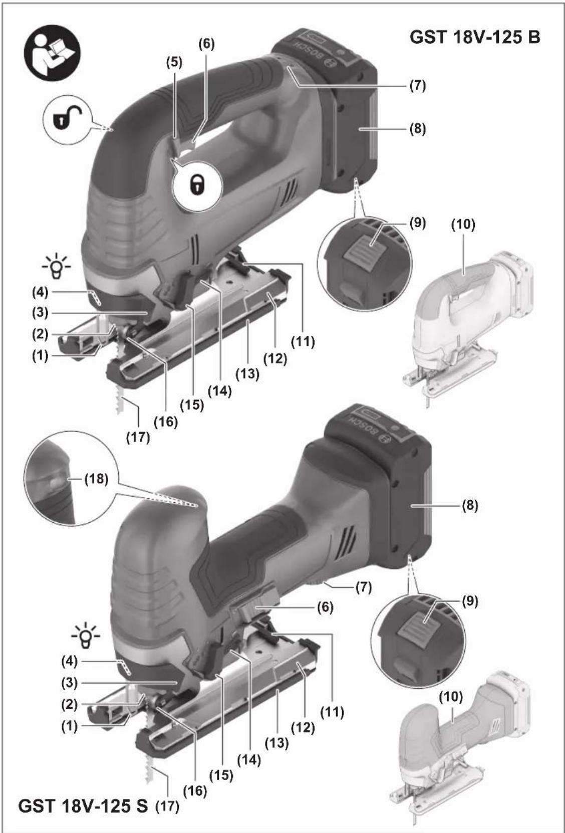 BOSCH GST 18V125 S Professional - 1