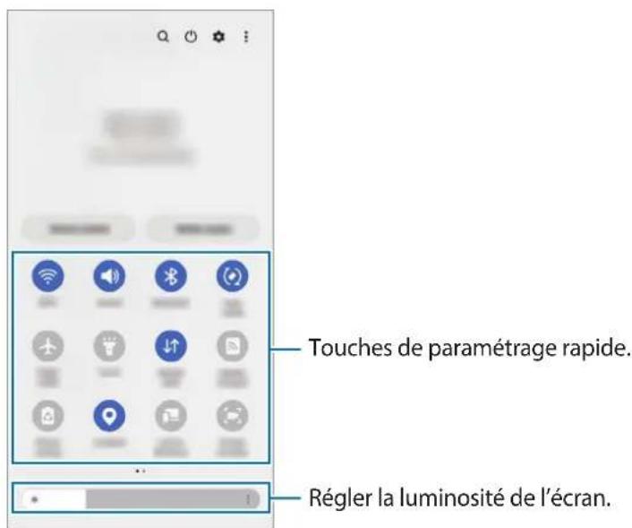 SAMSUNG Galaxy A04e - Utiliser les touches de paramétrage rapide - 1