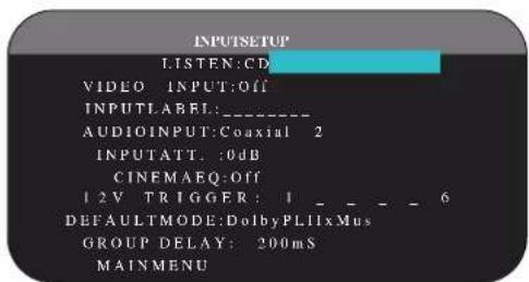ROTEL RSP1580 - INPUT SETUP - 1