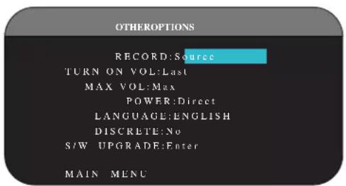 ROTEL RSP1580 - Miscellaneous Settings - 1