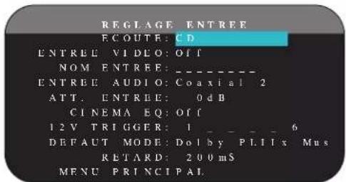 ROTEL RSP1580 - Configuration des entrées (input setup) - 1