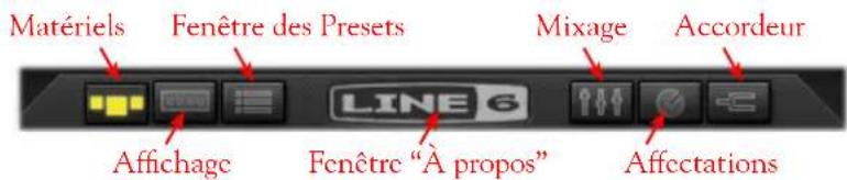 LINE 6 POD Farm 2.5 - I - Barre de contrôle principale - 4