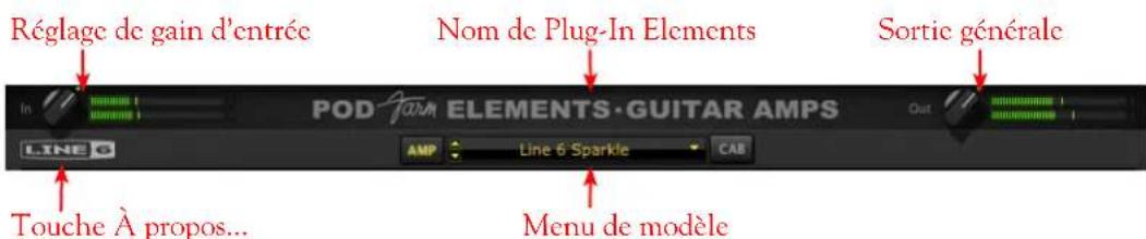 LINE 6 POD Farm 2.5 - I - Barre de contrôle principale d'Elements - 1