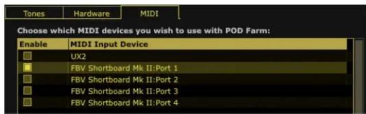 LINE 6 POD Farm 2.5 - Configuration de POD Farm 2 pour la gestion par MIDI - 2