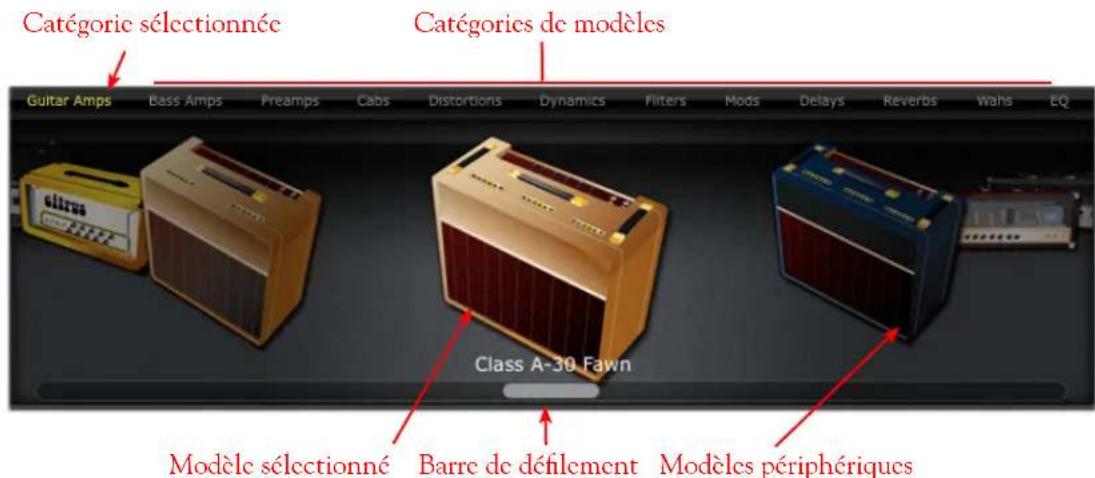 LINE 6 POD Farm 2.5 - Affichage des matériels disponibles - 1